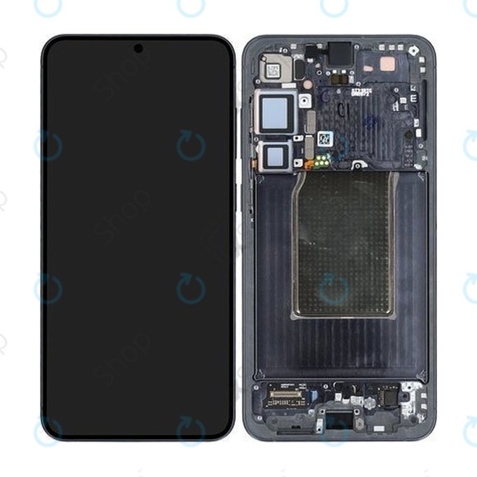 Schermo OLED per Samsung S25 Plus, Blueblack, Vetro touch con cornice