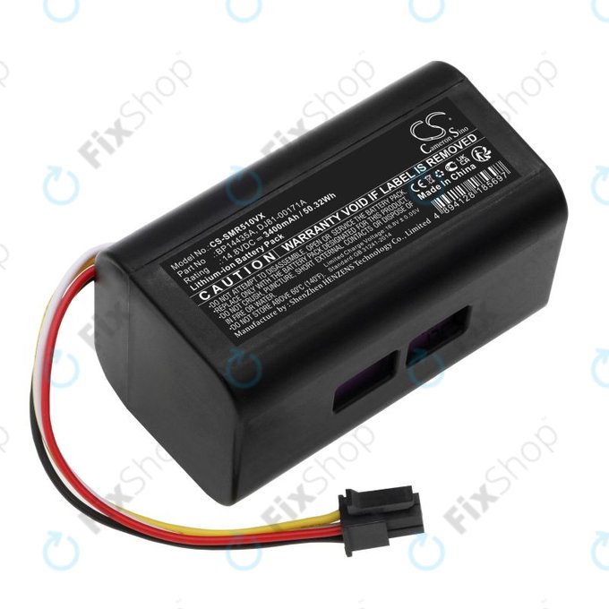 Batteria per Samsung PowerBot-E, Eureka i5 Midea i5 i9 BP14435A, Li-Ion, 3400mAh, 14.8V, HQ