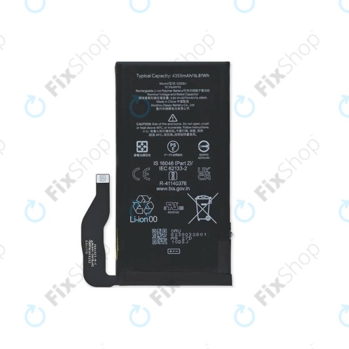 Batteria per Google Pixel 7 GVU6C, GQML3, G949-00338-01, 4355mAh, Genuine Service Pack