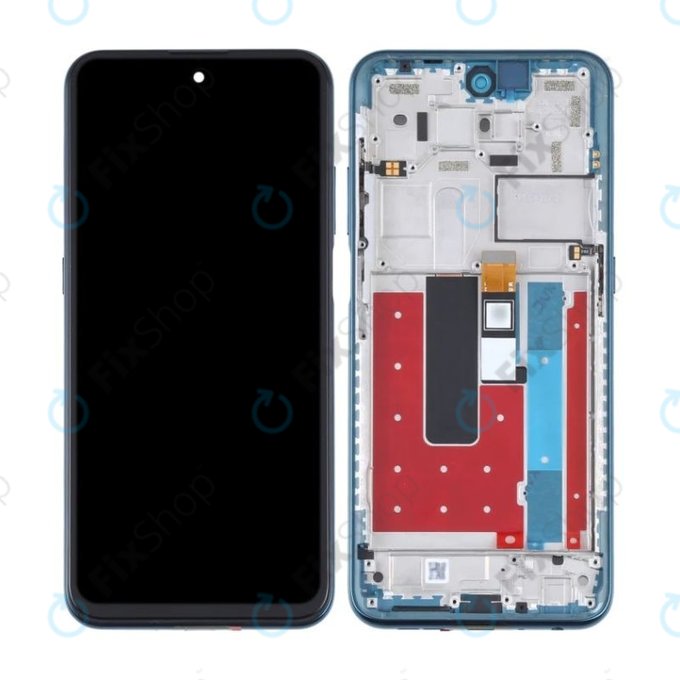 Schermo per Nokia X20 TA-1341 TA-1344, Nordic Blue, Vetro touch con cornice