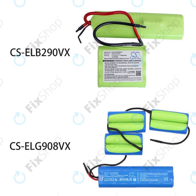 Batteria per AEG, Electrolux 4055132304, Ni-MH, 1300mAh, 12V, HQ