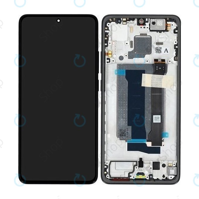 Schermo per Xiaomi Poco X7 Pro 2412DPC0AG, Black, Vetro touch con cornice, 56000300O1000, Genuine Service Pack