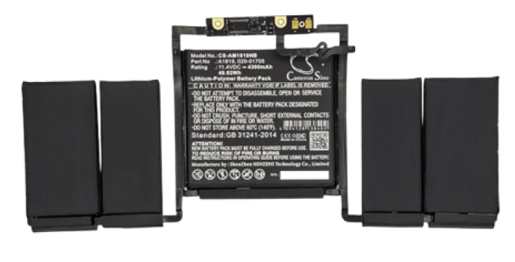 Batteria con adesivo
