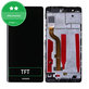 Schermo per Huawei P9, Black, Vetro touch con cornice