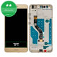 Schermo per Huawei P10 lite, Platinum Gold, Vetro touch con cornice