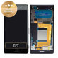 Schermo per Sony Xperia M4 Aqua Dual E2333, Black, Vetro touch con cornice, 124TUL0015A, 124TUL0011A, Genuine Service Pack