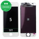 Schermo per iPhone 5, White, Vetro touch con cornice