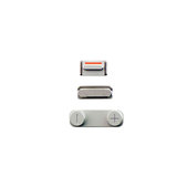 Set pulsanti laterali accensione, volume e silenzioso per iPhone 5, White