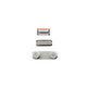 Set pulsanti laterali accensione, volume e silenzioso per iPhone 5, White