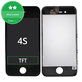 Schermo per iPhone 4S, Black, Vetro touch con cornice