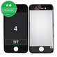 Schermo per iPhone 4, Black, Vetro touch con cornice
