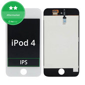 Schermo LCD per iPod Touch (4th Gen), White, Vetro touch con cornice