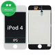 Schermo LCD per iPod Touch (4th Gen), White, Vetro touch con cornice