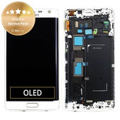 Schermo per Samsung Note Edge N915FY, White, Vetro touch con cornice, GH97-16636B, Genuine Service Pack