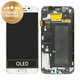 Schermo per Samsung S6 Edge G925F, White Pearl, Vetro touch con cornice, GH97-17162B, GH97-17317B, GH97-17334B, Genuine Service Pack