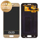 Schermo per Samsung A3 A320F (2017), Gold Sand, Vetro touch senza cornice, GH97-19732B, GH97-19753B, Genuine Service Pack
