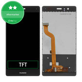 Schermo LCD per Huawei P9, Black, Vetro touch senza cornice
