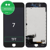 Schermo per iPhone 7, Black, Vetro touch con cornice