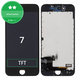 Schermo per iPhone 7, Black, Vetro touch con cornice