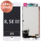 Schermo per iPhone 8, SE (2020), SE (2022), White, Vetro touch con cornice, Refurbished
