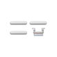 Set pulsanti laterali accensione, volume e silenzioso per iPhone 8, SE 2020, SE 2022, Silver, White