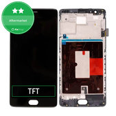 Schermo per OnePlus 3, 3T, Black, Vetro touch con cornice