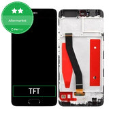 Schermo per Huawei P10, Black, Vetro touch con cornice