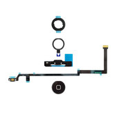 Tasto Home, Cavo flex, staffa, anello in plastica e guarnizione per Apple iPad Air, Black