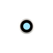 Vetro fotocamera posteriore e frame per iPhone 8, SE 2020, SE 2022, Silver, White