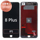 Schermo per iPhone 8 Plus, Black, Vetro touch con cornice, Refurbished