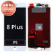Schermo per iPhone 8 Plus, White, Vetro touch con cornice, Refurbished