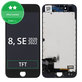 Schermo per iPhone 8, SE (2020), SE (2022), Black, Vetro touch con cornice
