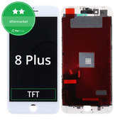 Schermo per iPhone 8 Plus, White, Vetro touch con cornice