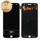 Schermo LCD per MotGoldla Moto Z Play XT1635-02, Black, Vetro touch senza cornice, 01019104003W, Genuine Service Pack