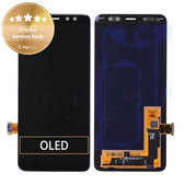 Schermo per Samsung A8 A530F (2018), Vetro touch senza cornice, GH97-21406A, GH97-21529A, Genuine Service Pack