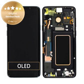 Schermo per Samsung S9 Plus G965F, G965FD, Midnight Black, Vetro touch con cornice, GH97-21691A, GH97-21722A, GH97-21692A, Genuine Service Pack