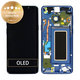 Schermo per Samsung S9 G960F, Coral Blue, Vetro touch con cornice, GH97-21696D, GH97-21697D, Genuine Service Pack