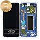 Schermo per Samsung S9 G960F, Coral Blue, Vetro touch con cornice, GH97-21696D, GH97-21697D, Genuine Service Pack