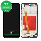 Schermo per Huawei P20 Lite, Black, Vetro touch con cornice