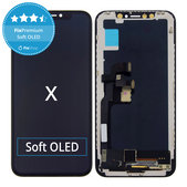 Schermo Soft OLED per iPhone X, Vetro touch con cornice, FixPremium