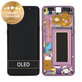 Schermo per Samsung S9 G960F, Lilac Purple, Vetro touch con cornice, GH97-21696B, GH97-21697B, Genuine Service Pack