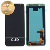 Schermo per Samsung A6 A600F (2018), Vetro touch senza cornice, GH97-21897A, GH97-21898A, Genuine Service Pack