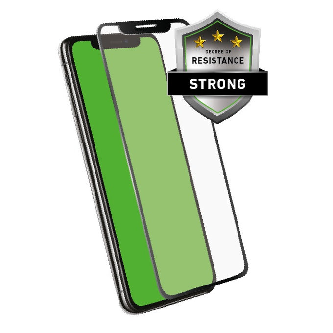Vetro temperato 4D Full Glass per iPhone XR, 11, Black, SBS