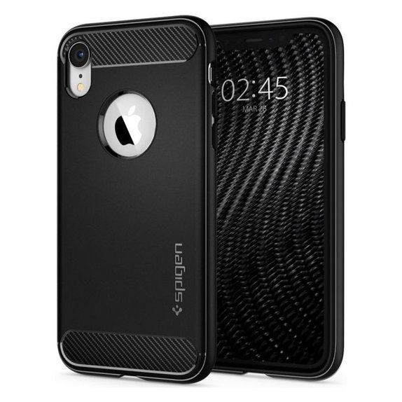 Custodia Rugged Armor per iPhone XR, Black, Spigen