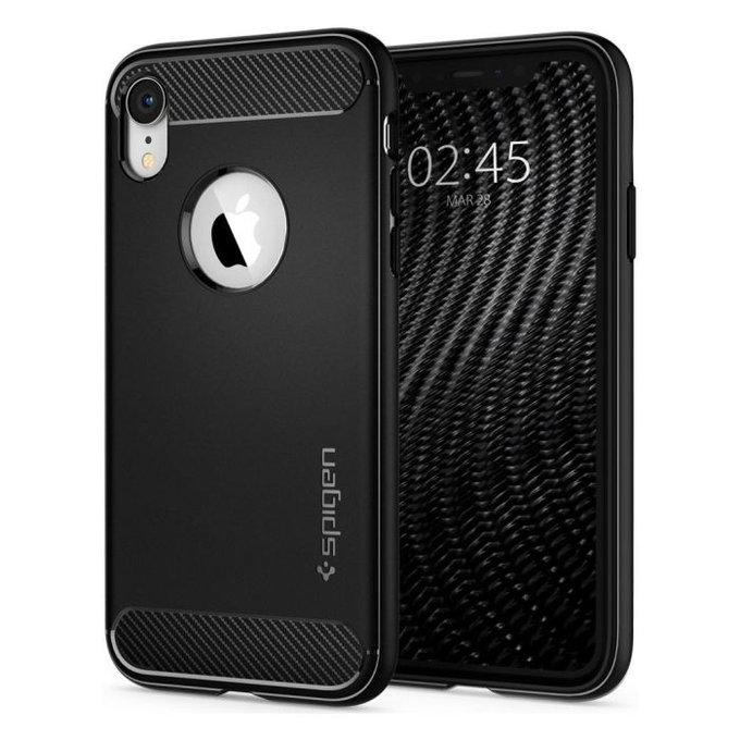 Custodia Rugged Armor per iPhone XR, Black, Spigen