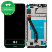Schermo per Huawei Y6 (2018), Black, Vetro touch con cornice