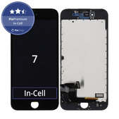 Schermo In-Cell per iPhone 7, Black, Vetro touch con cornice, FixPremium