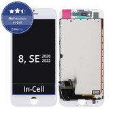 Schermo In-Cell per iPhone 8, SE (2020), SE (2022), White, Vetro touch con cornice, FixPremium