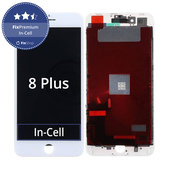 Schermo In-Cell per iPhone 8 Plus, White, Vetro touch con cornice, FixPremium