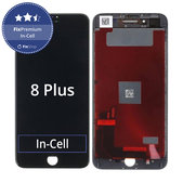 Schermo In-Cell per iPhone 8 Plus, Black, Vetro touch con cornice, FixPremium